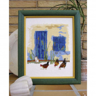 186689_Набор для вышивания: "Дверь с курицей"