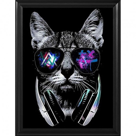 Набор для изготовления картин АЛМАЗНАЯ ЖИВОПИСЬ арт.АЖ.1970 Стильный кот