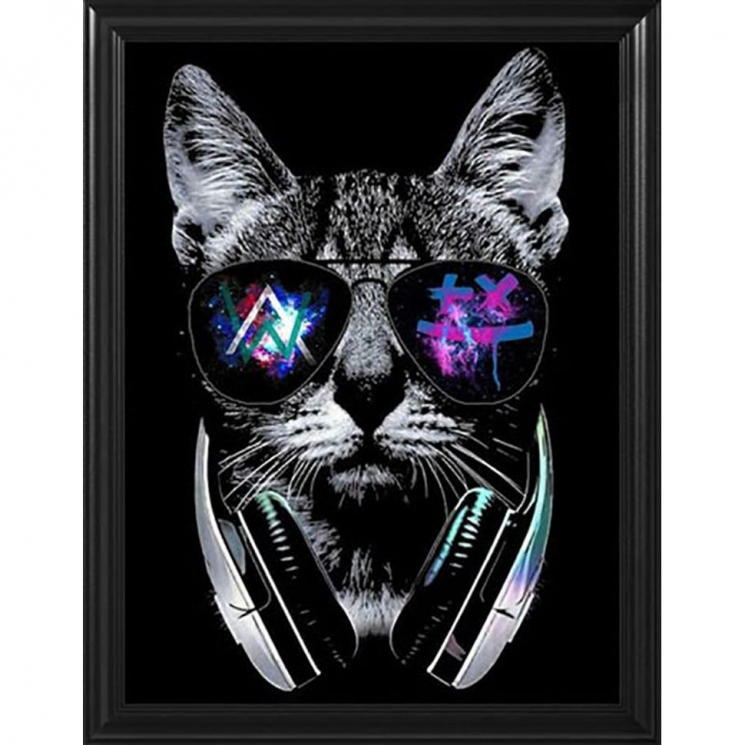 Набор для изготовления картин АЛМАЗНАЯ ЖИВОПИСЬ арт.АЖ.1970 Стильный кот