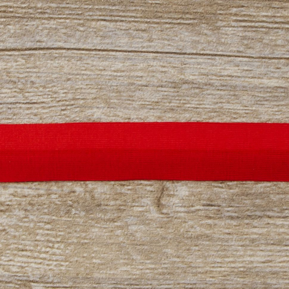 Косая бейка хлопок, 20 мм, 20 м, цвет 14, красный