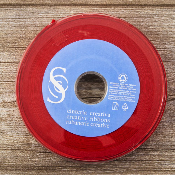 Косая бейка хлопок, 20 мм, 20 м, цвет 14, красный