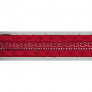 93285_Шитьё с мерсеризованным кружевом, 50 мм, цвет бордово-красный