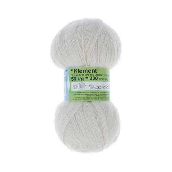 Пряжа ALPINA KLEMENT (80% альпака, 20% мериносовая шерсть) 4х50г/300м цв.01 белый (натуральный) Пряжа ALPINA KLEMENT (80% альпака, 20% мериносовая шерсть) 4х50г/300м цв.01 белый (натуральный)
