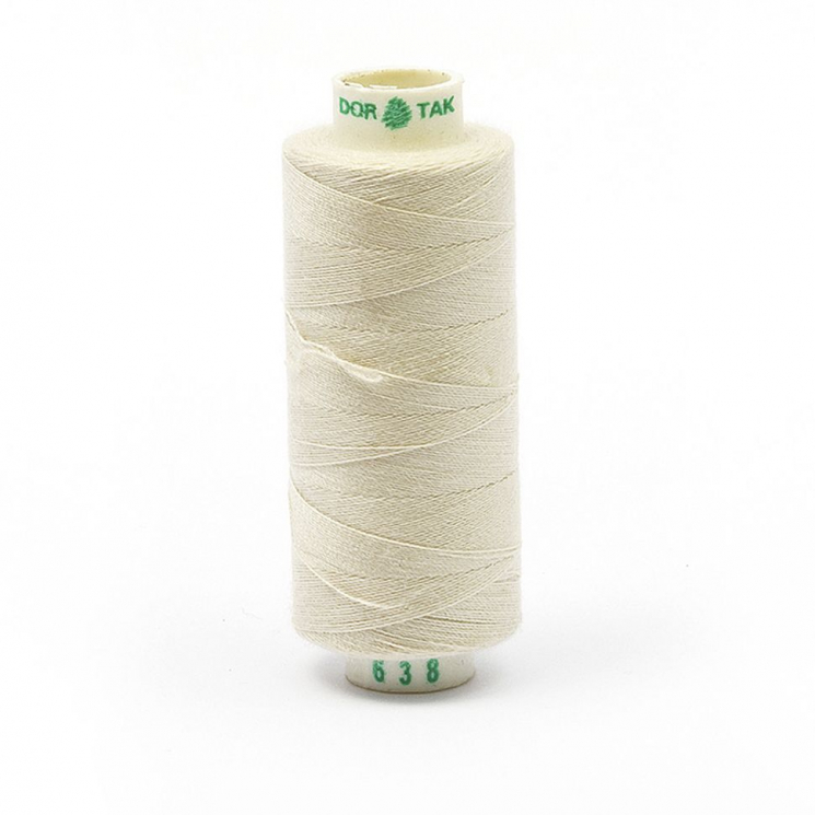 Нитки Dor Tak бытовые 40/2 полиэстер 366м цв.638 экрю