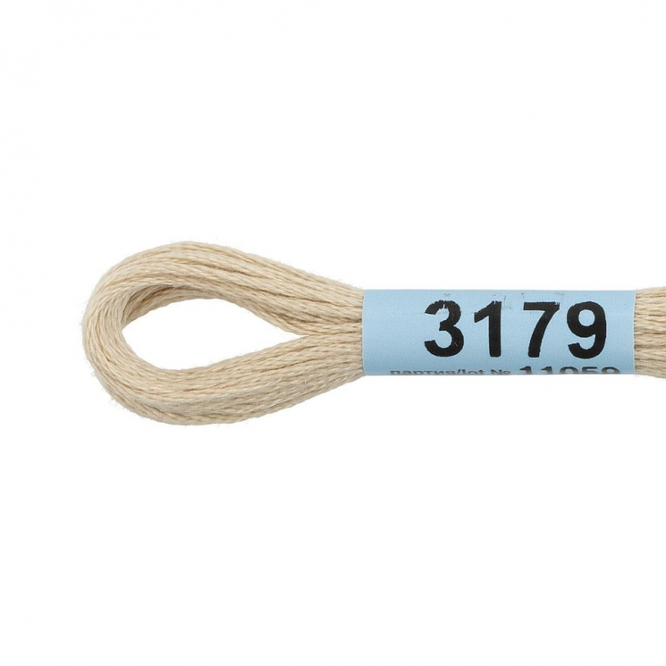 Нитки для вышивания Gamma мулине (3173-6115) 100% хлопок 24 x 8 м цв.3179 бежевый