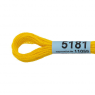 Нитки для вышивания Gamma мулине (3173-6115) 100% хлопок 24 x 8 м цв.5181 насыщенный желтый