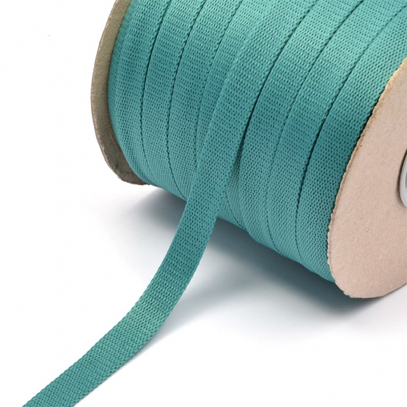 Шнур плоский полиэфир 12-15мм арт. 06с2341 цв. бирюзовый уп.50м