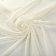 Ткань креп-шифон арт.TBY.8021-009 плот.105г/м2 100% ПЭ шир. 150см цв.09 молочный рул.35м