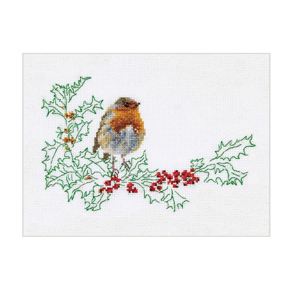 Набор для вышивания THEA GOUVERNEUR арт.790A Зарянка зимой 20х14 см Набор для вышивания THEA GOUVERNEUR арт.790A Зарянка зимой 20х14 см