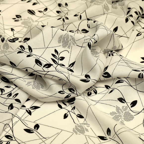 Ткань Штапель  TBY Vi-2108031-c3 плот 110г/м2 100% вискоза шир. 145 см цв.с3 белый рул.25м