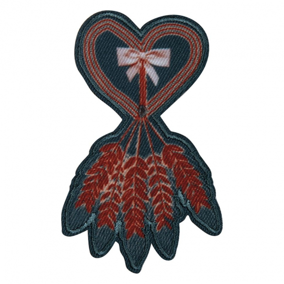 177688_Термоаппликация "Сердце с бантом "