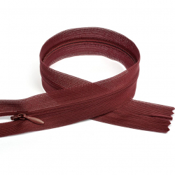 Молния MaxZipper пласт. потайная №3 50см н/р цв.F181 бордовый уп.50шт