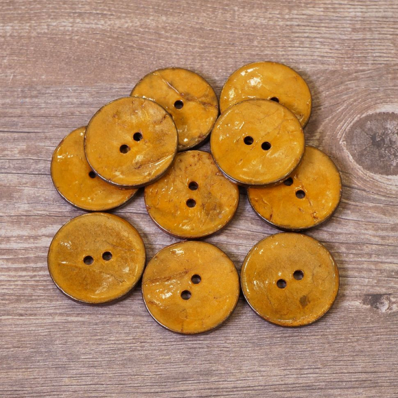 Пуговицы CONCEPT, размер 48, кокос, цвет COL.1 темно-желтый