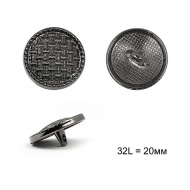 Пуговицы металлические С-ME334 цв.т.никель 32L-20мм, на ножке, 12шт