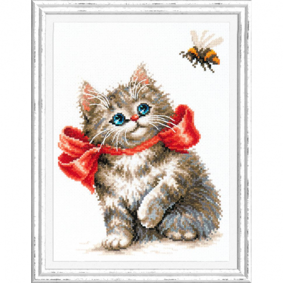 Набор для вышивания ЧУДЕСНАЯ ИГЛА арт.58-10 Неподдельный интерес! 18х26 см