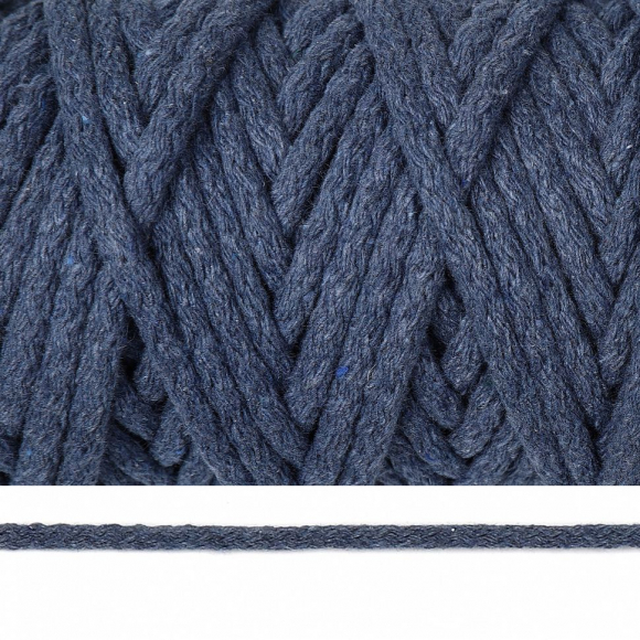 Шнур круглый х/б 06мм цв.2175 джинс уп.50м