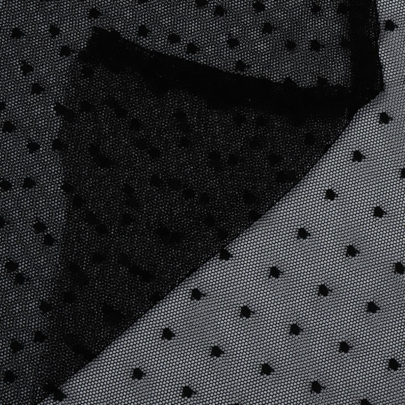 Сетка эластичная Мушка KRUZHEVO арт.TBY.00128 ш.160см цв.02 черный уп.5м