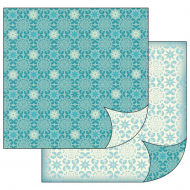 59486_Бумага двухсторонняя для скрапбукинга "Снежинки"