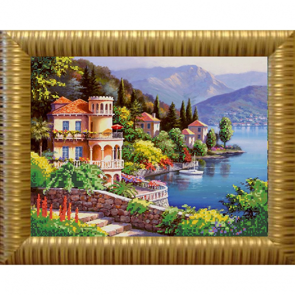 Рисунок на ткани (Бисер) КОНЁК арт. 9619 Вилла 29х39 см