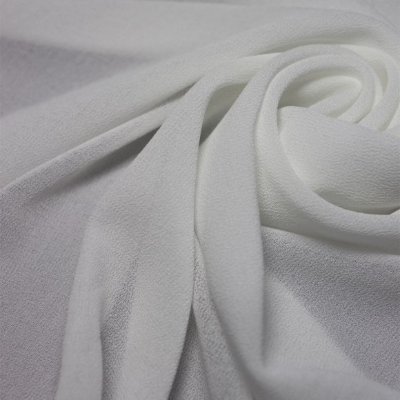 Ткань Креп-шифон 105 г/м? 100% полиэстер шир.150 см арт.Р.14982.02 цв.02 шампань уп.25м