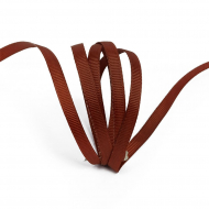 Лента Ideal репсовая в рубчик шир.6мм цв. 868 холод.коричневый уп.27,42м