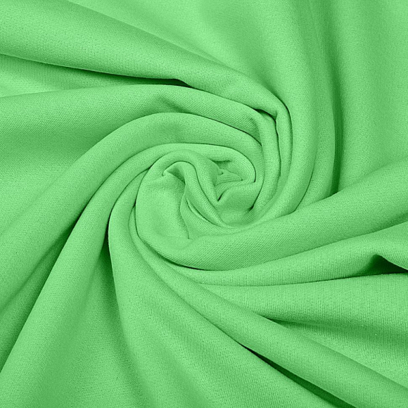Ткань трикотаж Футер 2х нитка начес хлопок 190г опененд 100+100см зел.яблоко 16-6444 уп.6м Ткань трикотаж Футер 2х нитка начес хлопок 190г опененд 100+100см зел.яблоко 16-6444 уп.6м