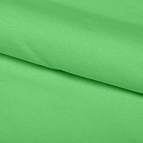 Ткань трикотаж Футер 2х нитка начес хлопок 190г опененд 100+100см зел.яблоко 16-6444 уп.6м Ткань трикотаж Футер 2х нитка начес хлопок 190г опененд 100+100см зел.яблоко 16-6444 уп.6м