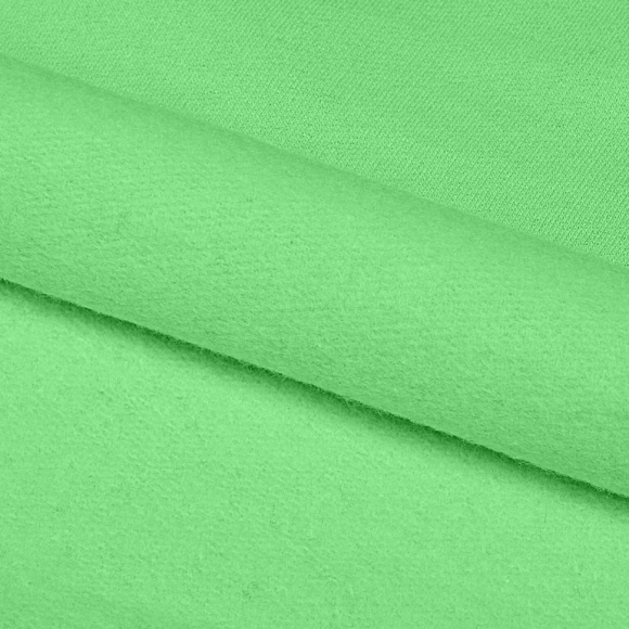 Ткань трикотаж Футер 2х нитка начес хлопок 190г опененд 100+100см зел.яблоко 16-6444 уп.6м Ткань трикотаж Футер 2х нитка начес хлопок 190г опененд 100+100см зел.яблоко 16-6444 уп.6м