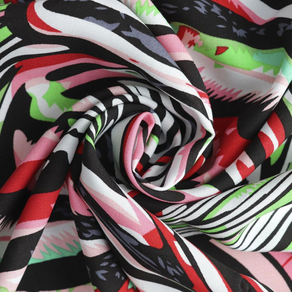 Ткань Штапель 105 г/м? 100% вискоза шир.145 см арт.Р.15359.06 цв.06 красный уп.25м