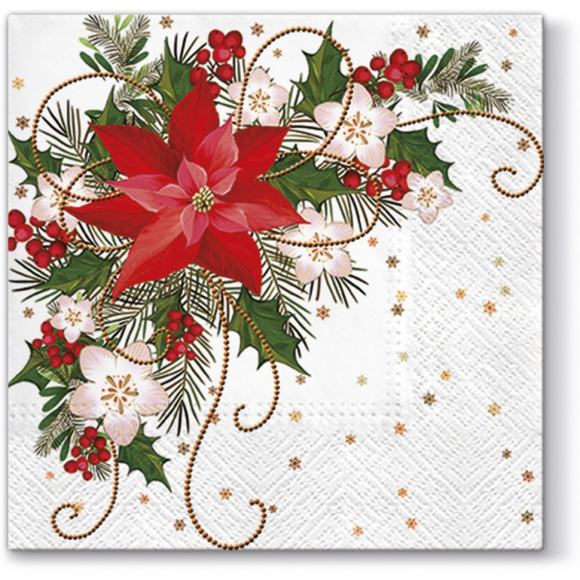 137173_Салфетки трехслойные для декупажа, коллекция "Lunch"  PAW Decor Collection "Рождественская композици