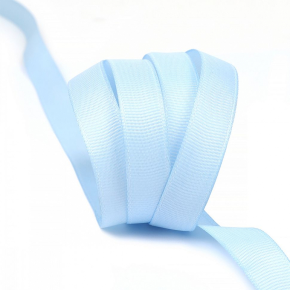 Лента Ideal репсовая в рубчик шир.12мм цв. S351 голубой уп.27,42м