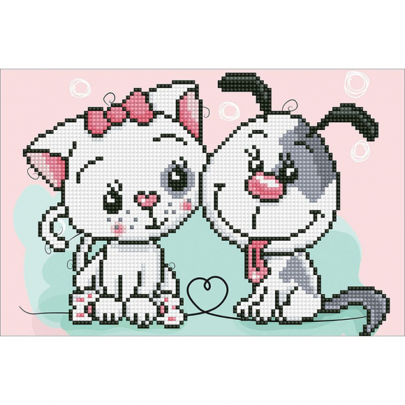 Кристальная мозаика на холсте ФРЕЯ арт.ALV-87 Друзья 20х30 см