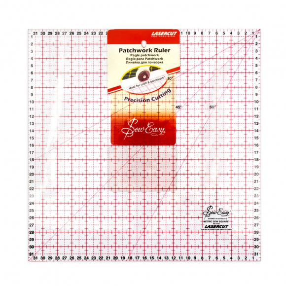 82882_Линейка для пэчворка с градацией в сантиметрах, квадрат 32 см