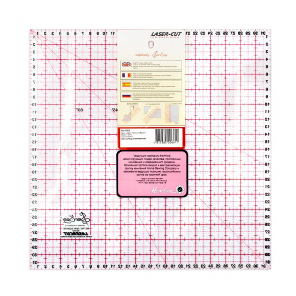 82882_Линейка для пэчворка с градацией в сантиметрах, квадрат 32 см