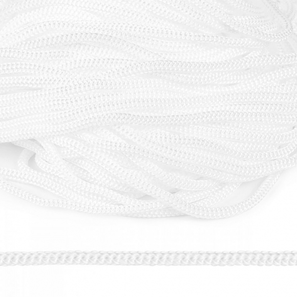 Шнур полипропилен пп5 для люверсов пикколо 5мм цв.белый уп.100м