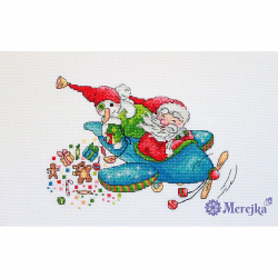 Набор для вышивания MEREJKA арт.K-113 Christmas Flight 20х15 см