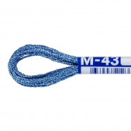 Нитки для вышивания Gamma мулине NM металлик 100% полиэстер 12 x 8 м цв.М-43 св.синий