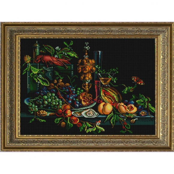 Рисунок на ткани (Бисер) КОНЁК арт. 1254 Голландский натюрморт 45х60 см Рисунок на ткани (Бисер) КОНЁК арт. 1254 Голландский натюрморт 45х60 см