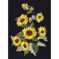Набор для вышивания PANNA арт. C-1159 Золотые подсолнухи 24х34 см Набор для вышивания PANNA арт. C-1159 Золотые подсолнухи 24х34 см