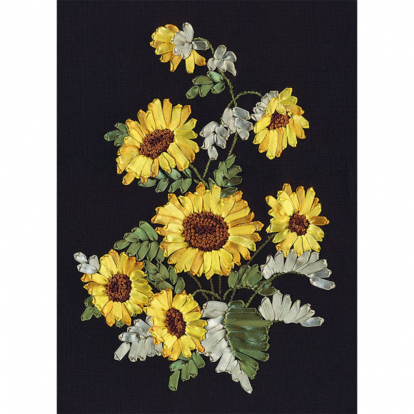 Набор для вышивания PANNA арт. C-1159 Золотые подсолнухи 24х34 см Набор для вышивания PANNA арт. C-1159 Золотые подсолнухи 24х34 см