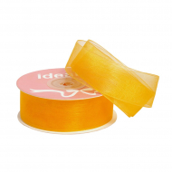 Лента капрон (органза) IDEAL шир.25мм цв.1005 оранжевый уп.27,4 м