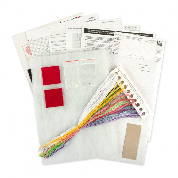 Набор для вышивания PANNA арт. IG-7215 Игрушка. Пасхальная курочка 9х8 см