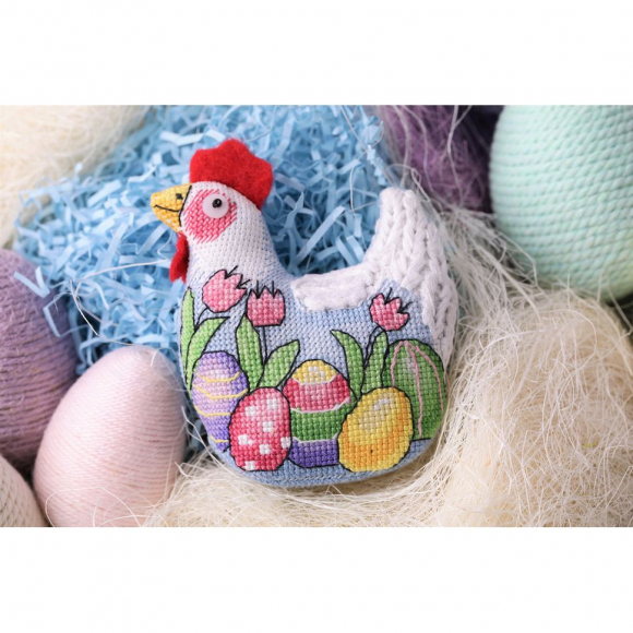 Набор для вышивания PANNA арт. IG-7215 Игрушка. Пасхальная курочка 9х8 см