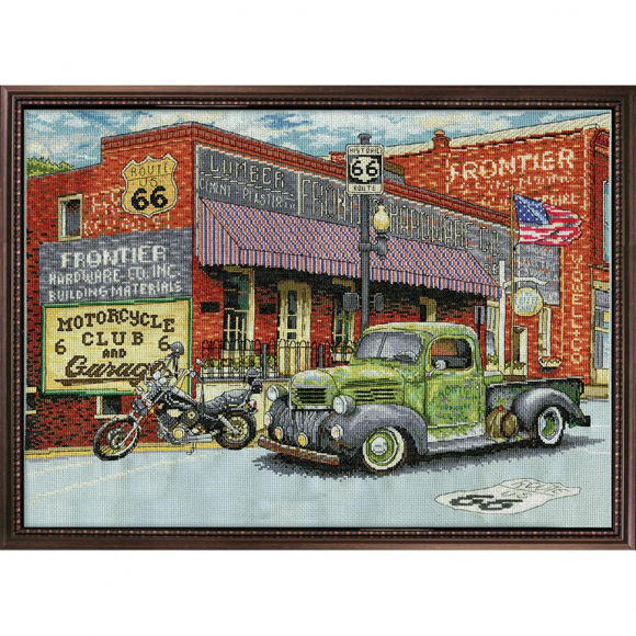 Набор для вышивания DESIGN WORKS арт.3257 Пограничные машины 35,5х51 см