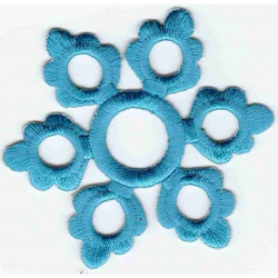 85807_Термоаппликация HKM "Schneeflocke gro? blau"