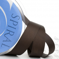 21044_Лента репсовая SAFISA, 15 мм, 25 м, цвет 17, темно-коричневый