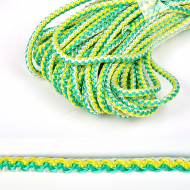 Шнур круглый полипропилен 06мм цв.зелено-желто-белый уп.20м