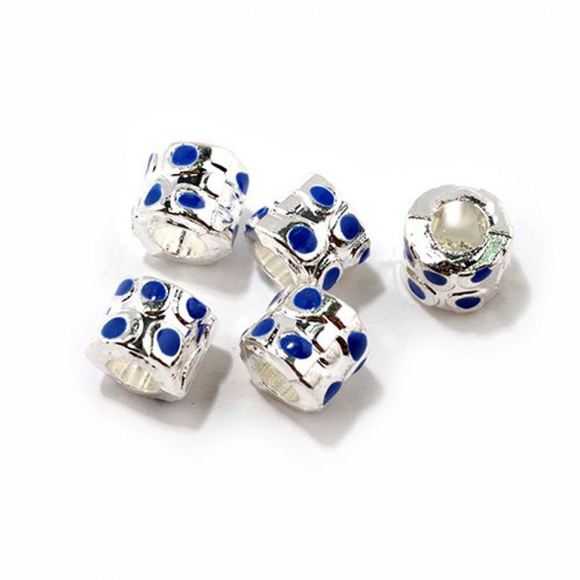 Бусины металлические с эмалью арт.PN-F52 8х10мм, in ? 5мм