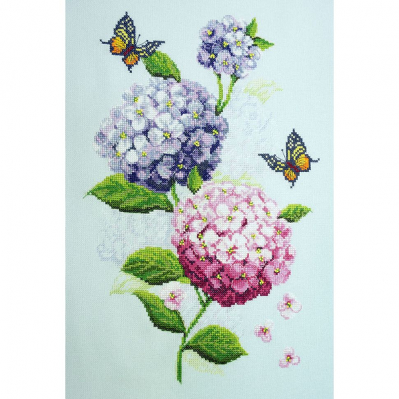 Набор для вышивания МАРЬЯ ИСКУСНИЦА арт.04.004.13 Соцветия гортензий 23х33 см