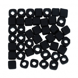 Бисер Япония "TOHO" CUBE №2  4 мм 5 х 5 г №0049F черный/матовый